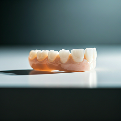 Multi-unit dental bridge made of zirconia on a clinical surface